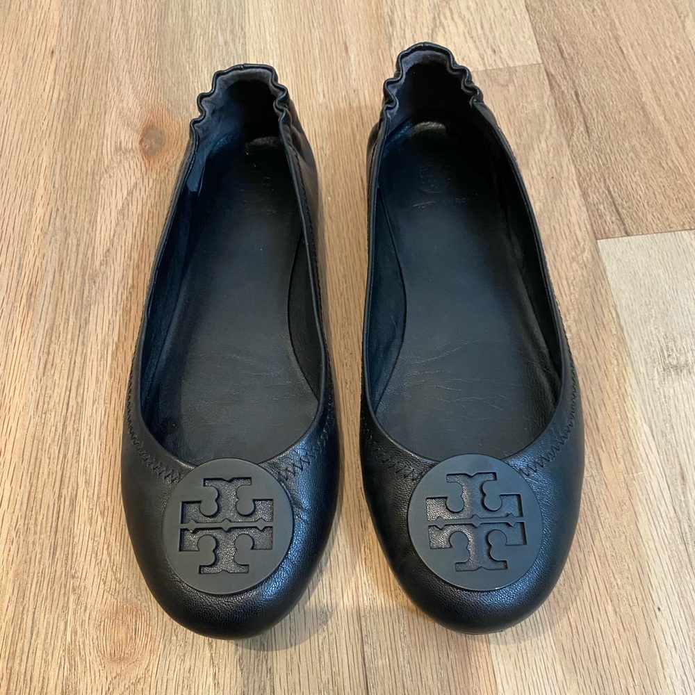 Tory Burch Minnie Travel Ballet Flat in Black/Black
